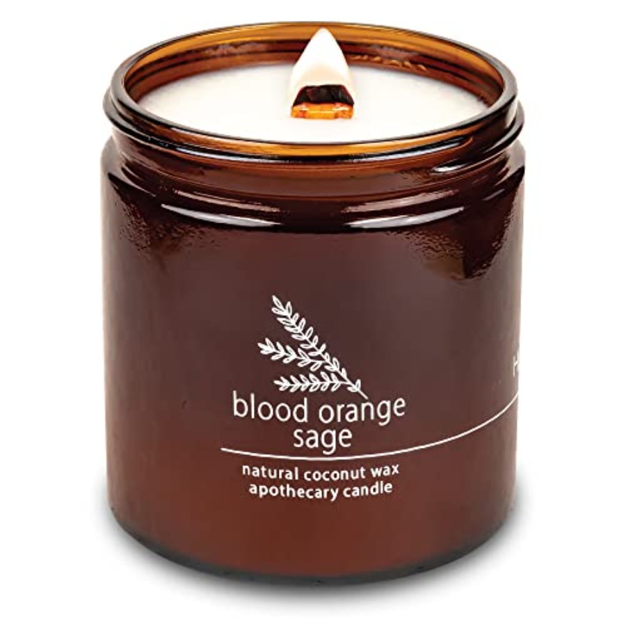Wood Wick Crackle - Blood Orange Sage Apothecary Hand-Poured Scented