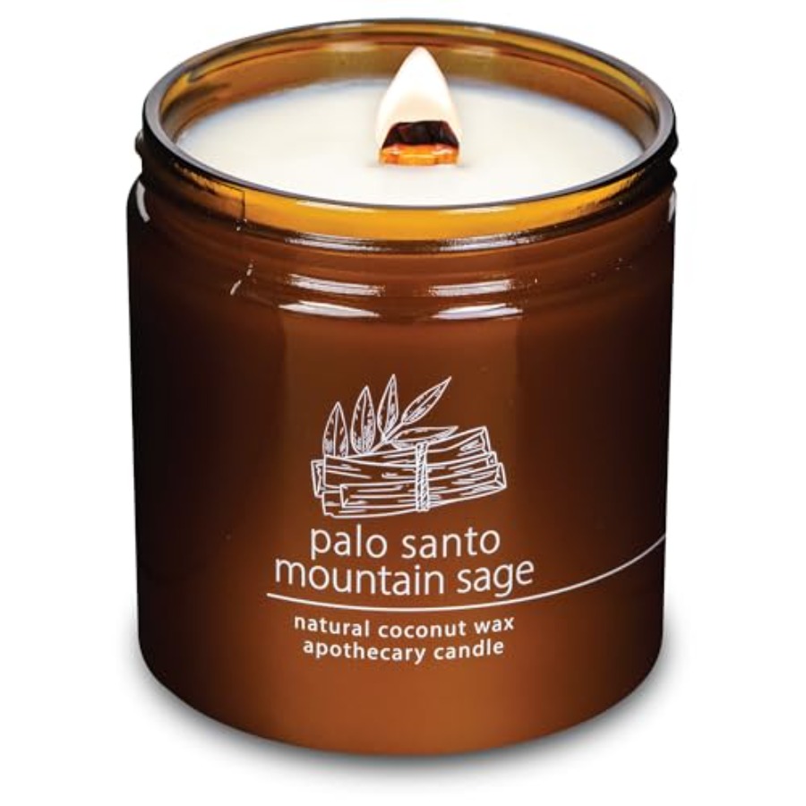 Wood Wick Crackle - Palo Santo Mountain Sage Apothecary Hand-Poured