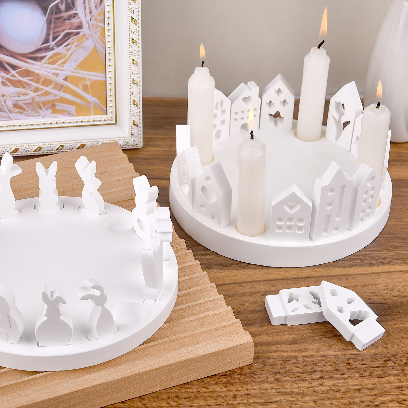 Candle Making Factory - Hollow House Rabbit Candle Holder Silicone