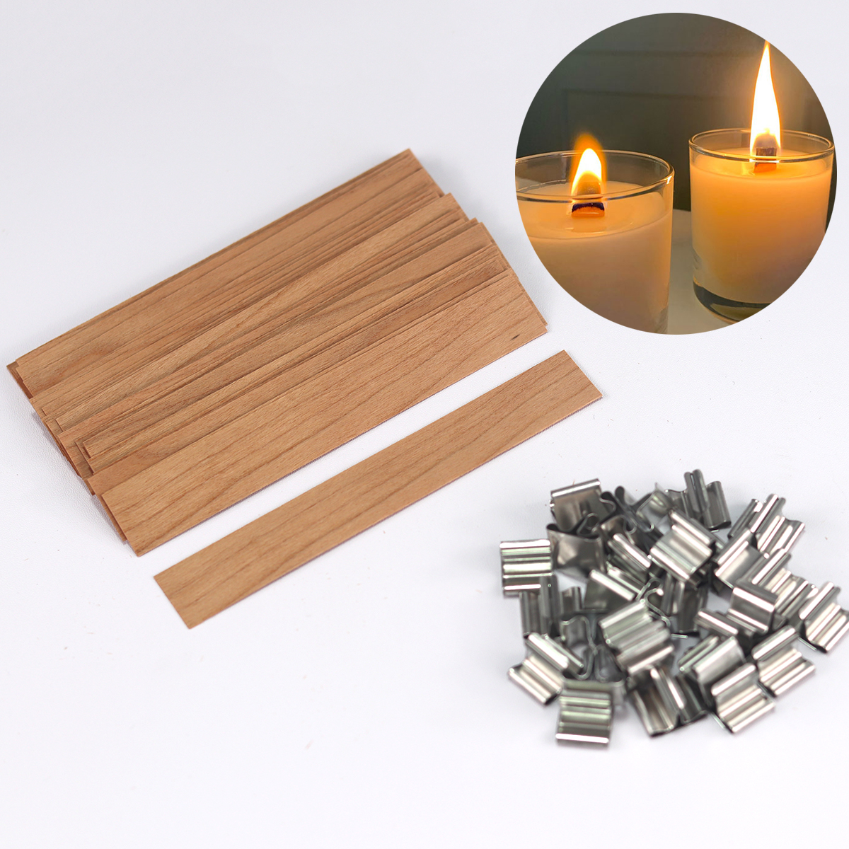 Candle Making Kit Wholesale - 30Pcs Wooden Candle Wicks Set 6~19mm