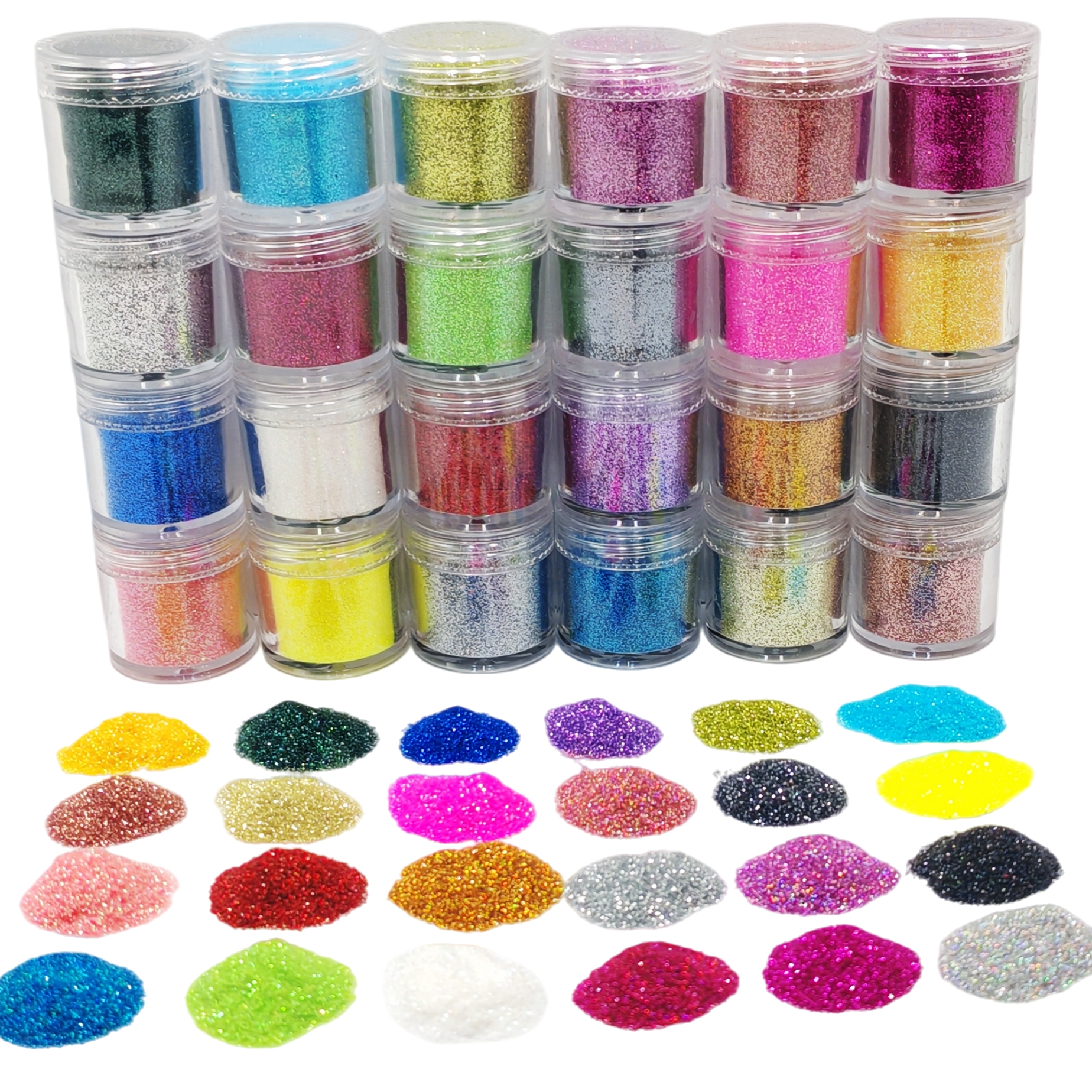 Candle Making Kit Wholesale - 24-Color Cosmetic Iridescent Holographic Fine Glitter