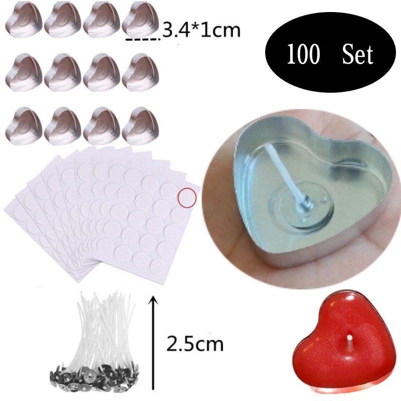 100 Sets Heart shaped Empty Al – Candle Making Kit Wholesale Bewertung und Preis