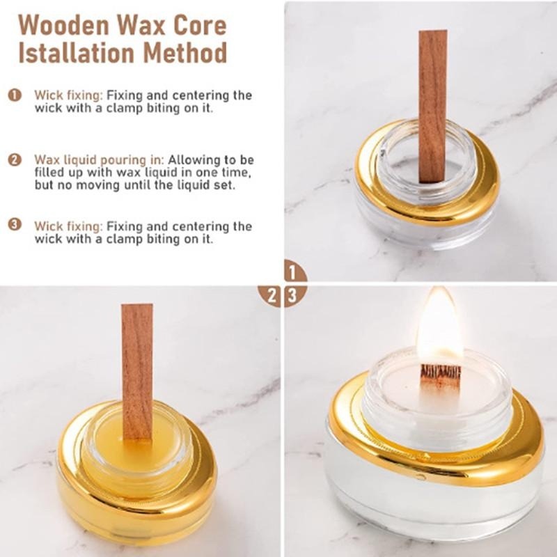 40Pcs Wooden Candle Wick Set w – Wood Wick Crackle Bewertung und Preis