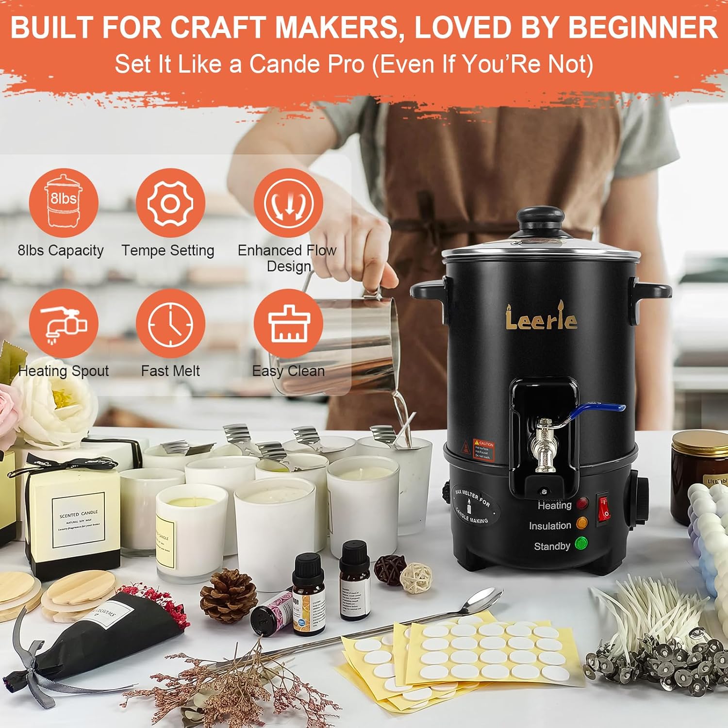 8Lbs Electric Wax Melter for C – Candle Making Kits Bewertung und Preis