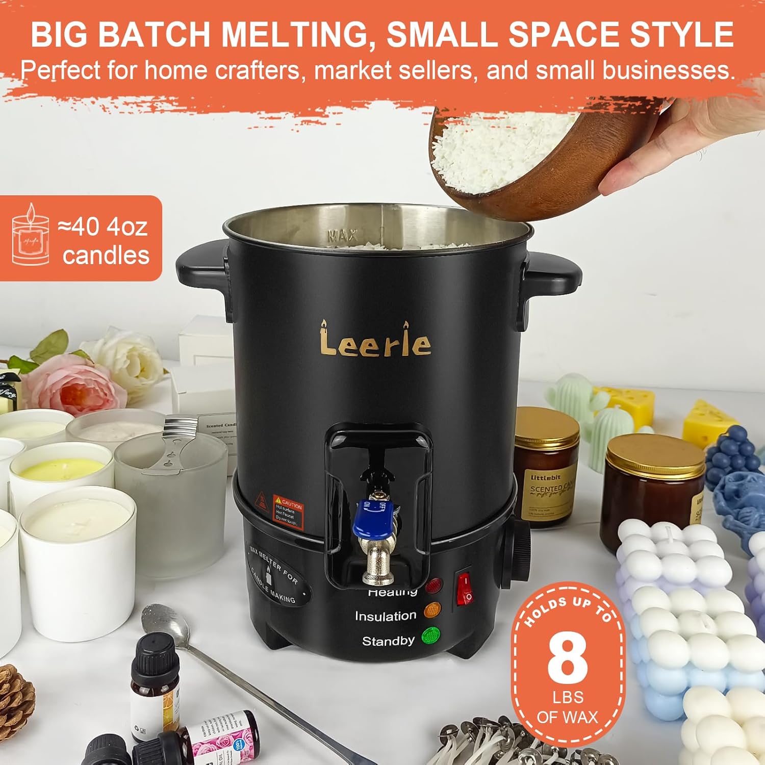 8Lbs Electric Wax Melter for C – Candle Making Kits Bewertung und Preis