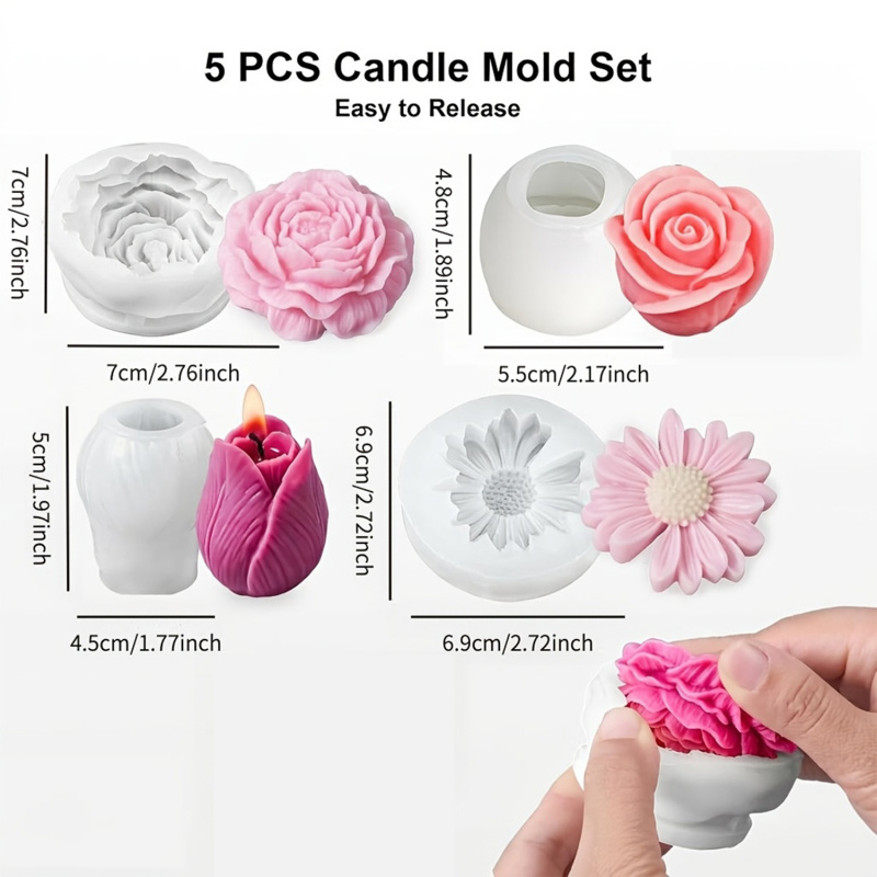 4Flower Candle Mold Set，Used f – Candle Making Kit Wholesale Bewertung und Preis