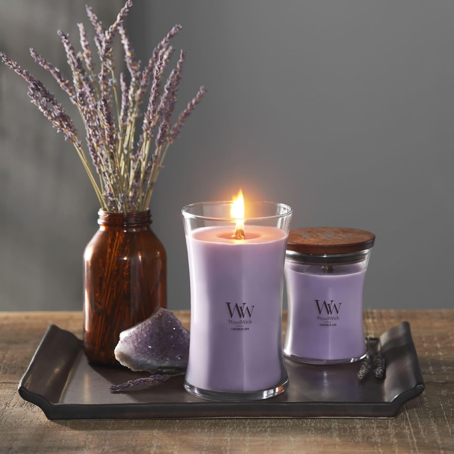 Lavender Eucalyptus Scented Ca – Wood Wick Crackle Bewertung und Preis