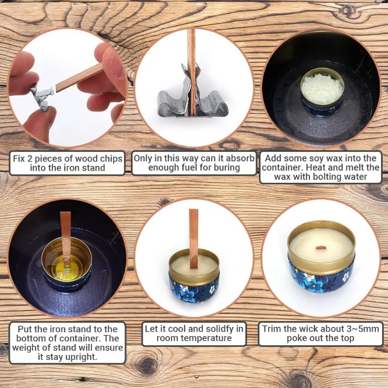 1-5Bags  Wooden Wick for Candl – Wood Wick Crackle Bewertung und Preis