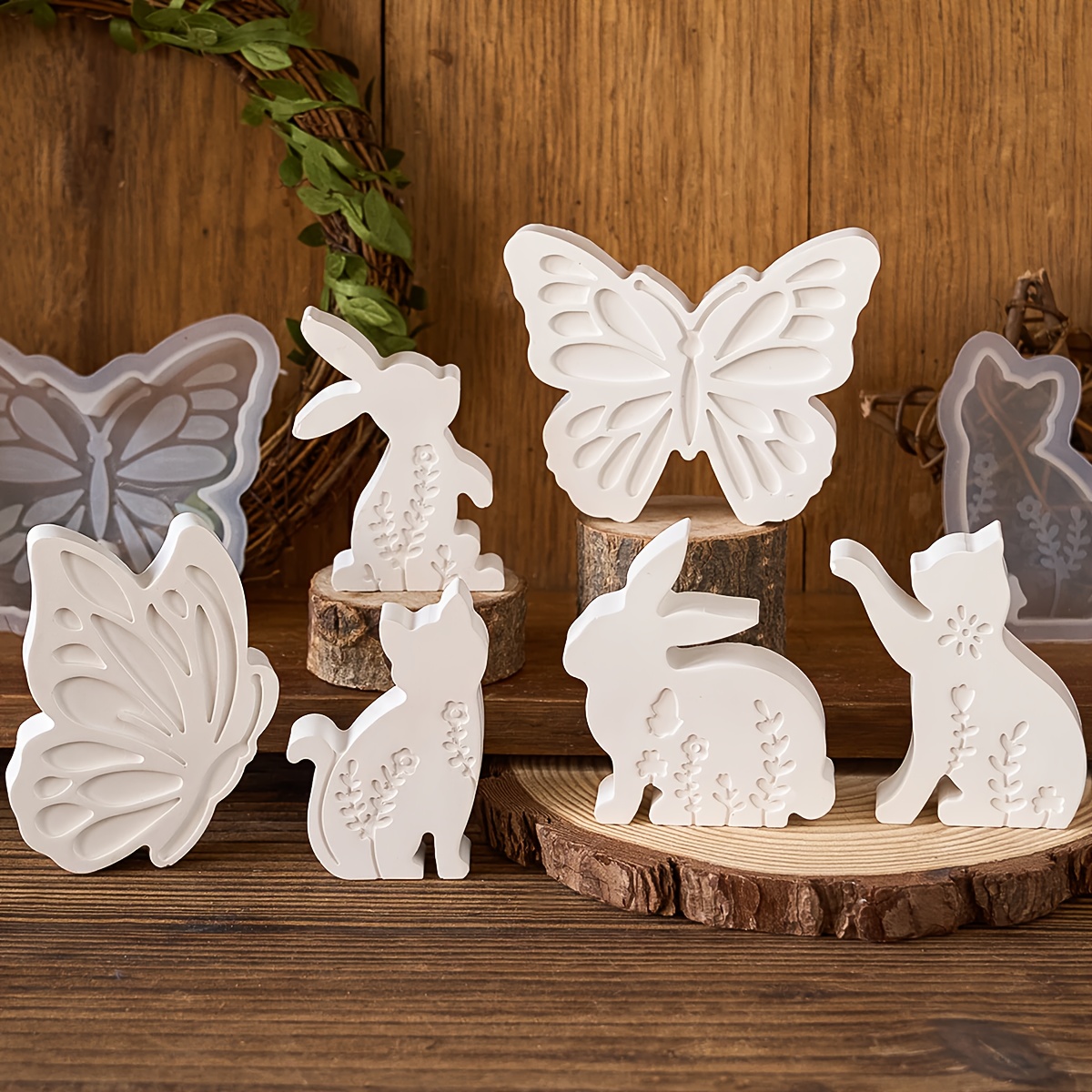 6pcs - 3D Rabbit and Kitten Si – Candle Making Factory Bewertung und Preis
