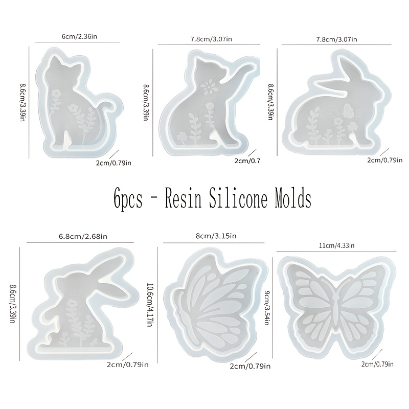 6pcs - 3D Rabbit and Kitten Si – Candle Making Factory Bewertung und Preis