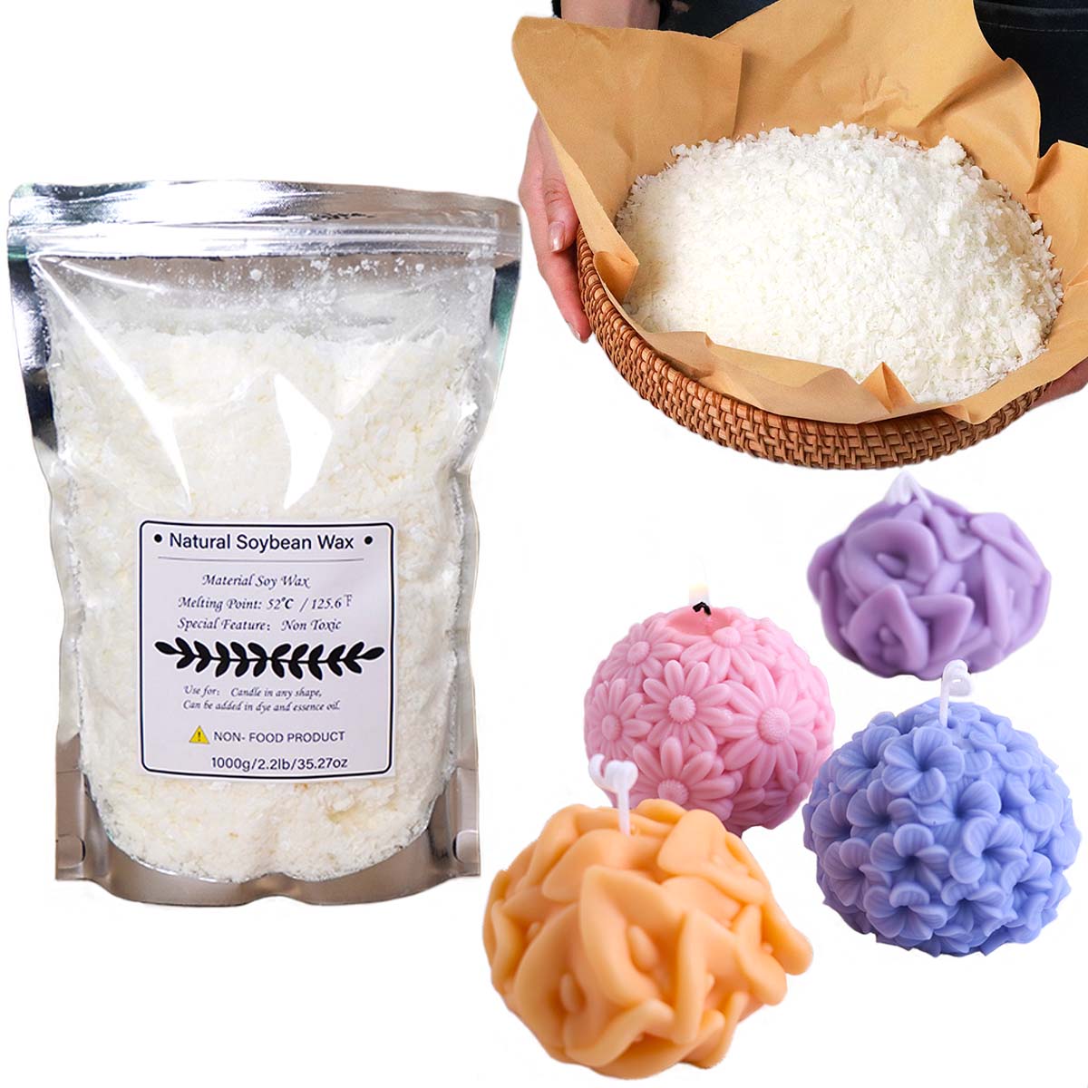 100/250/500/1000g Natural Soy  – Candle Making Kits Bewertung und Preis