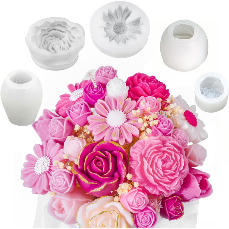 5Flower Candle Mold Set，3D Flo – Candle Making Kit Wholesale Bewertung und Preis