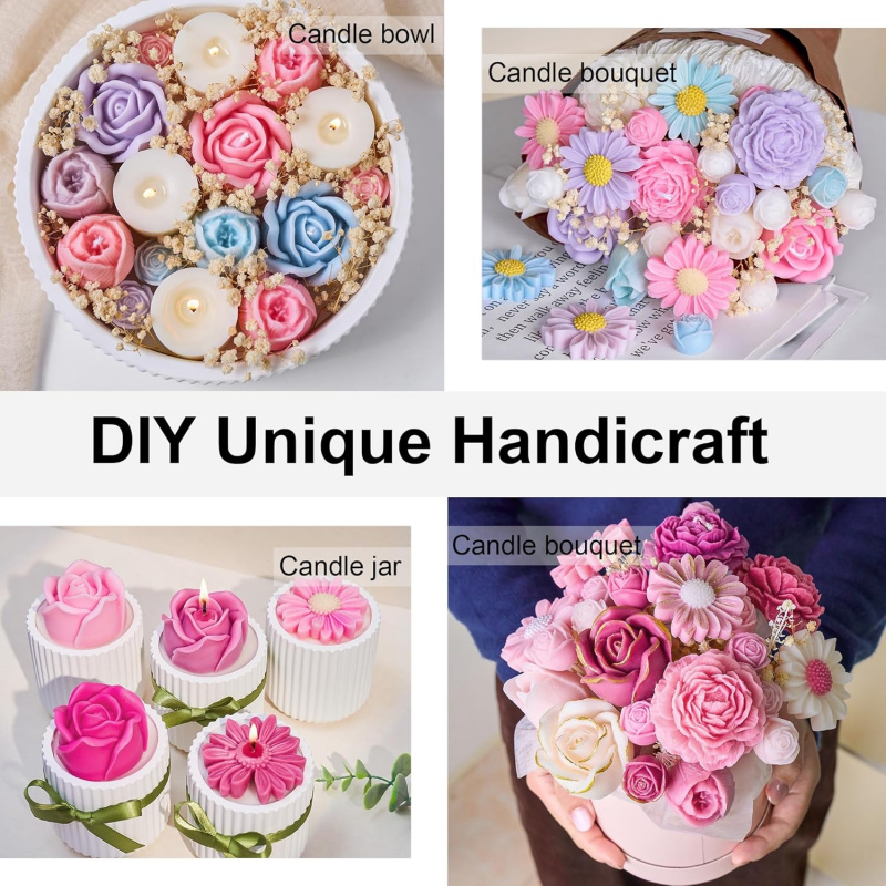 5Flower Candle Mold Set，3D Flo – Candle Making Kit Wholesale Bewertung und Preis