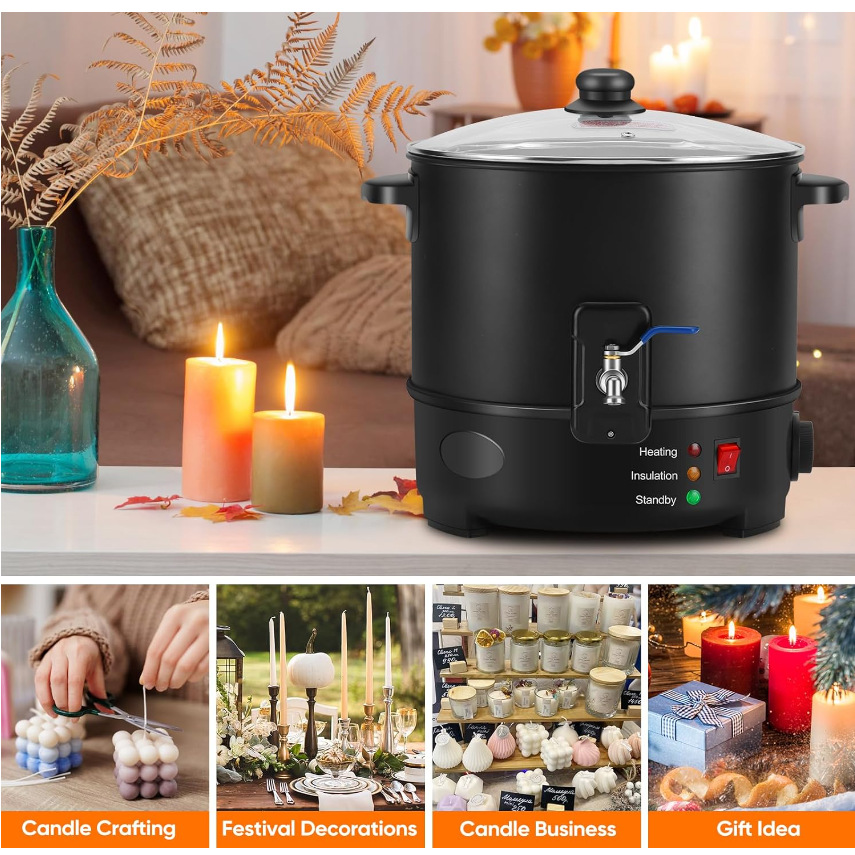 6L Small  Wax Melter Paraffin  – Candle Making Kits Bewertung und Preis