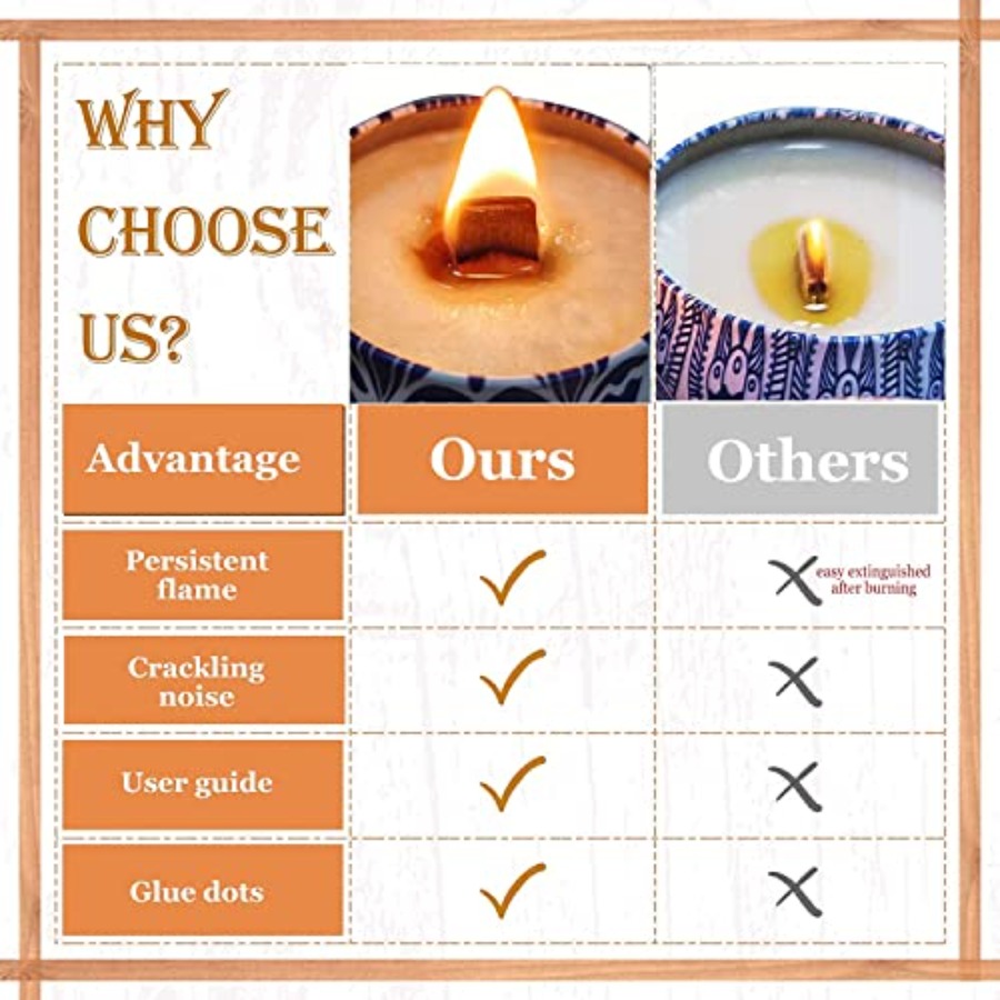 Wooden Candle Wicks Long Crack – Wood Wick Crackle Bewertung und Preis