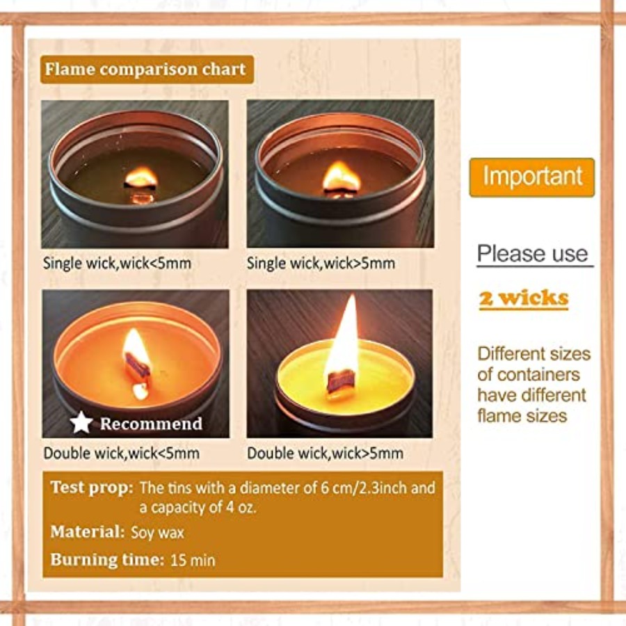 Wooden Candle Wicks Long Crack – Wood Wick Crackle Bewertung und Preis