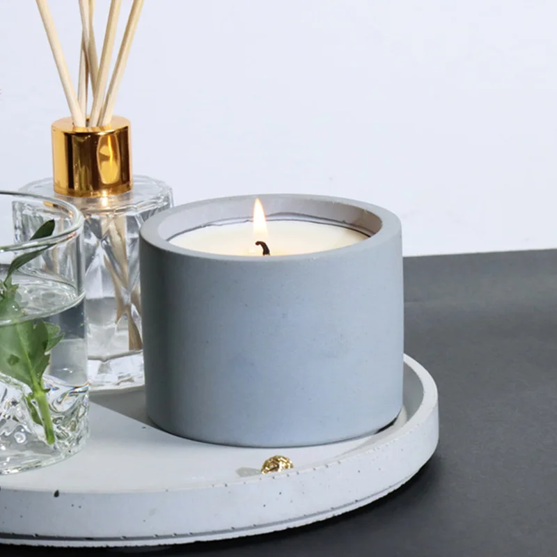 3 Sizes Round Cement Concrete  – Kraft Box Candle Bewertung und Preis