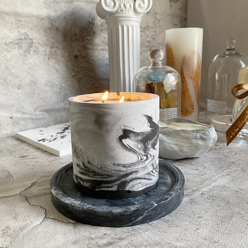 3 Sizes Round Cement Concrete  – Kraft Box Candle Bewertung und Preis