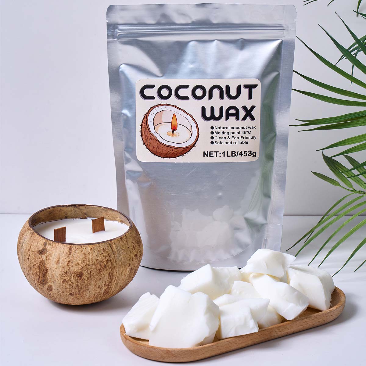 1LB White Coconut Wax Natural  – Coconut Wax Flake Bewertung und Preis